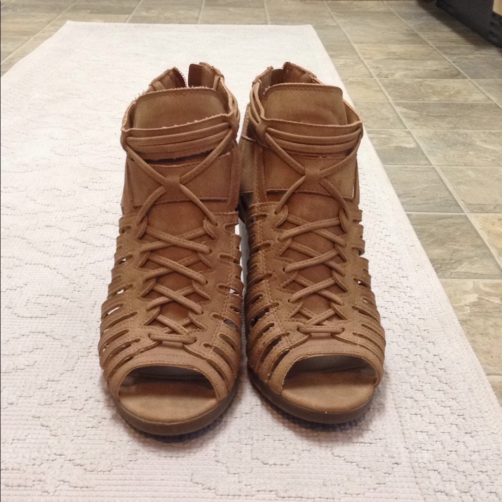 Rampage peep toe heels